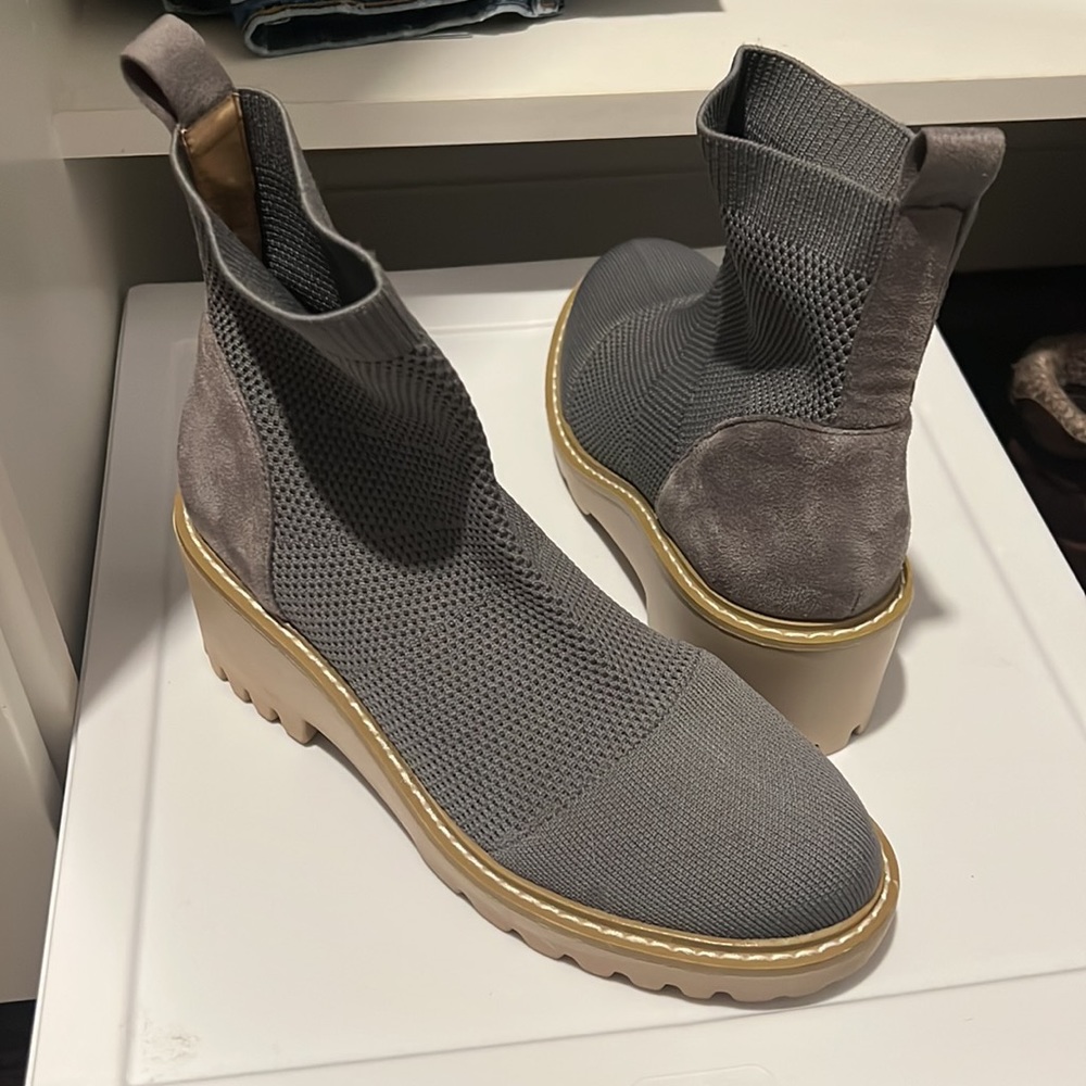 Nicole miller fabric booties